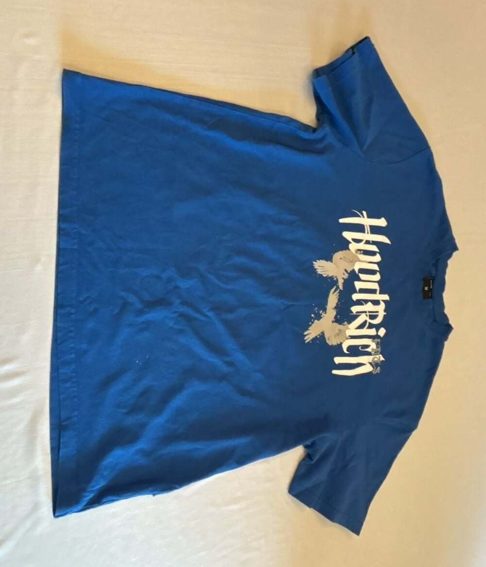 Hoodrich Protect The Streets Blue Graphic T-Shirt Medium